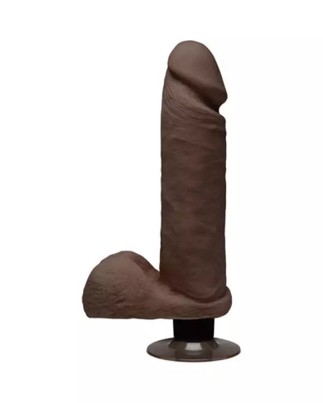 Dildo réaliste ULTRASKYN Perfect D vibrant avec testicules de Doc Johnson-1