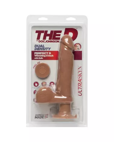 Perfect D Vibrating Realistic ULTRASKYN Dildo with Balls Doc Johnson-2