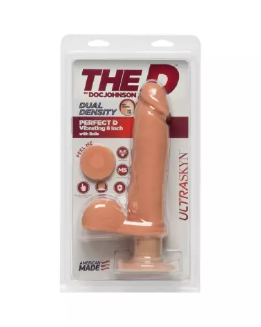 Perfect D Vibrating Realistic ULTRASKYN Dildo de Doc Johnson avec Testicules-3