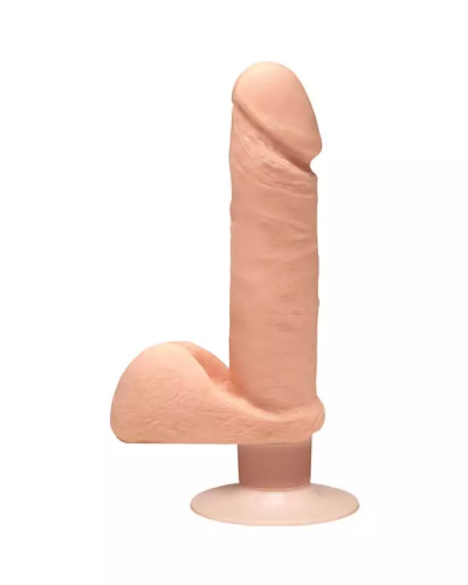 Dildo réaliste Perfect D en ULTRASKYN avec testicules de Doc Johnson - 18 cm-1