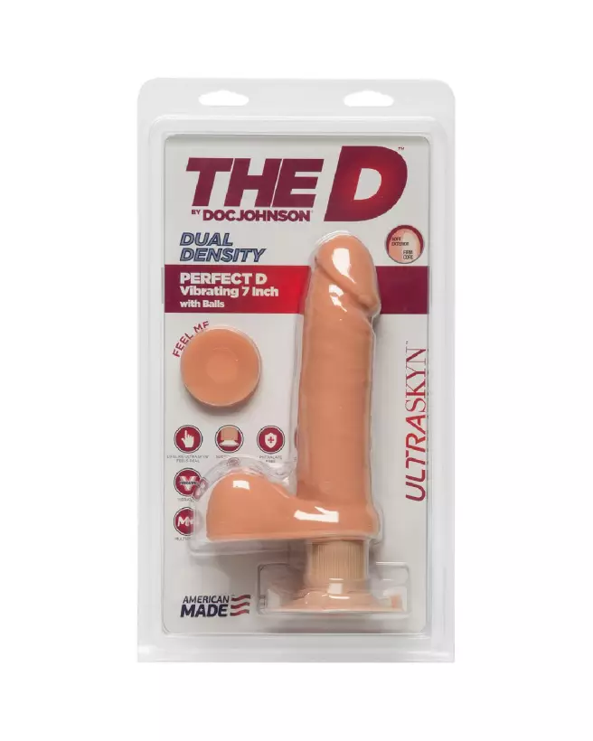 Dildo réaliste Perfect D en ULTRASKYN avec testicules de Doc Johnson - 18 cm-3