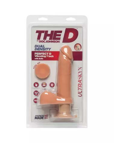 Dildo réaliste Perfect D en ULTRASKYN avec testicules de Doc Johnson - 18 cm-3