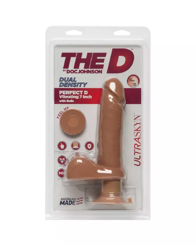 Dildo réaliste Perfect D ULTRASKYN avec testicules de Doc Johnson 18 cm-3