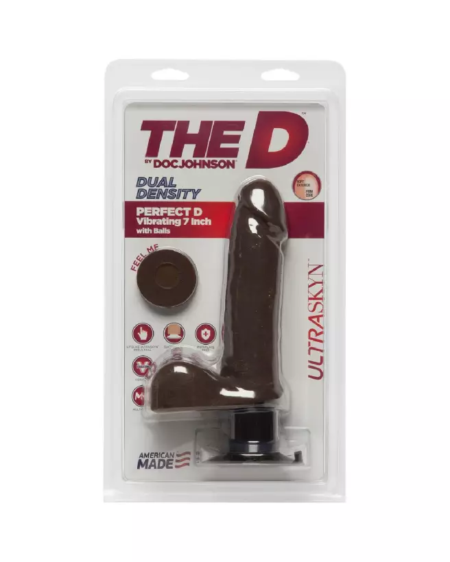Perfect D ULTRASKYN Dildo Réaliste avec Testicules de Doc Johnson 7 pouces 18 cm-2