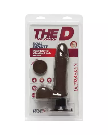 Perfect D ULTRASKYN Dildo Réaliste avec Testicules de Doc Johnson 7 pouces 18 cm-3