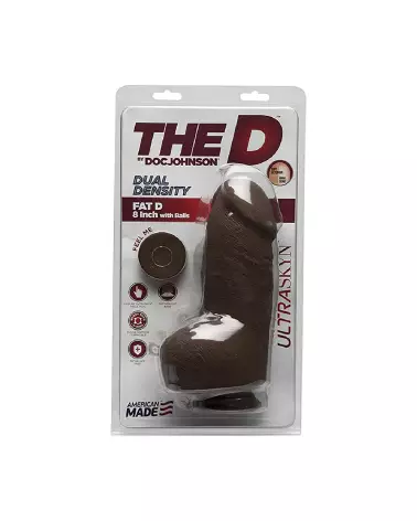Fat D ULTRASKYN Dildo réaliste avec testicules de Doc Johnson 20 cm-2