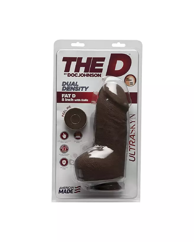 Fat D ULTRASKYN Dildo réaliste avec testicules de Doc Johnson 20 cm-3