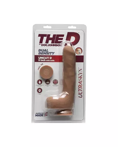 Dildo réaliste Uncut D ULTRASKYN avec testicules par Doc Johnson - 22 cm-3