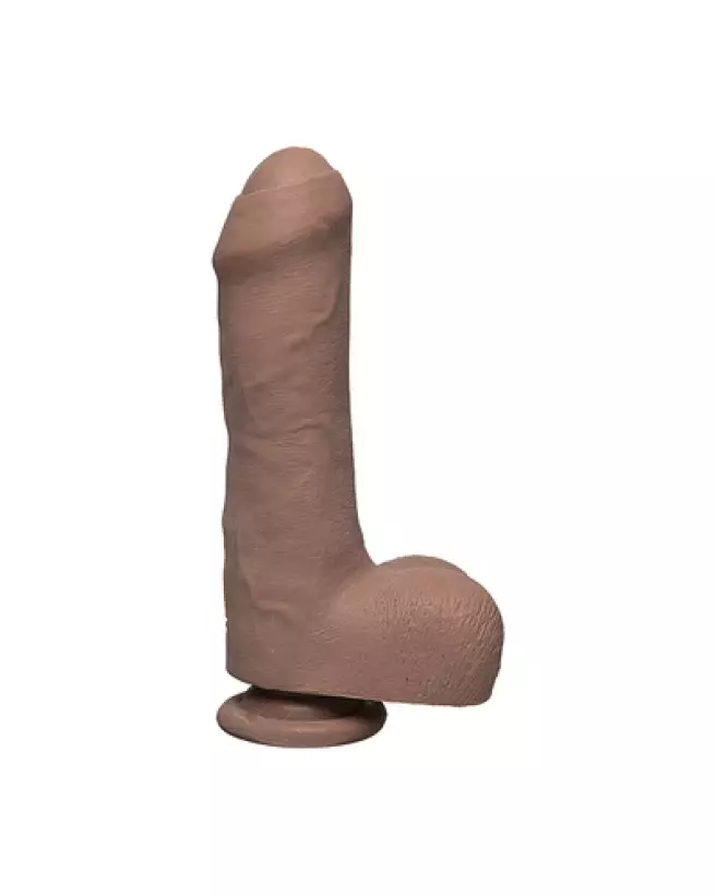 Dildo réaliste Uncut D Doc Johnson avec testicules en ULTRASKYN, 18 cm-1