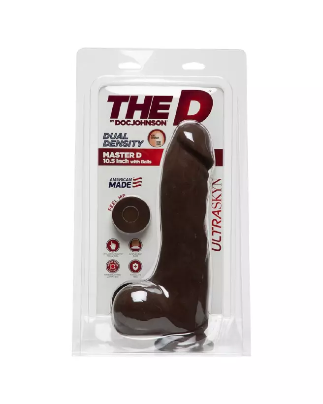 Master D Realistic ULTRASKYN Dildo avec testicules par Doc Johnson - Sextoy réaliste 25 cm-3