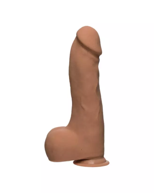 Master D Realistic ULTRASKYN Dildo avec Testicules par Doc Johnson - Sextoy Réaliste 25cm-1