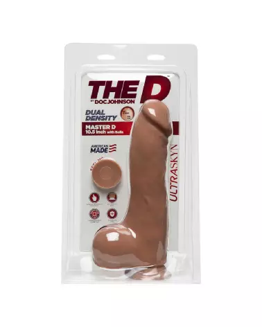 Master D Realistic ULTRASKYN Dildo avec Testicules par Doc Johnson - Sextoy Réaliste 25cm-3