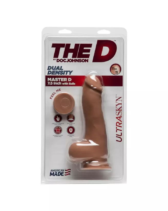 Dildo réaliste Master D ULTRASKYN avec testicules de Doc Johnson 19 cm-3
