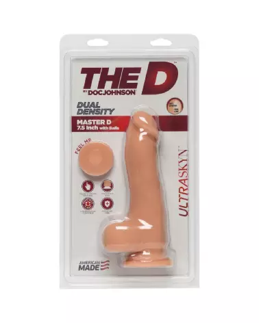 Dildo réaliste Master D ULTRASKYN de Doc Johnson avec testicules pour une expérience authentique-2