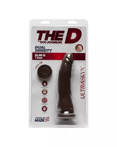 Thin D ULTRASKYN Dildo 7 pouces par Doc Johnson - Sextoy réaliste et haut de gamme-3