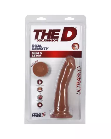 Image du Slim D Realistic ULTRASKYN Dildo 15 cm par Doc Johnson, sextoy ultra-réaliste-2