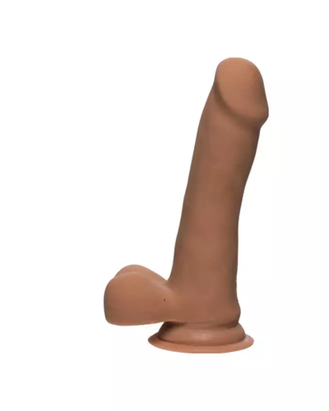 Image Slim D Doc Johnson - Dildo réaliste ULTRASKYN avec testicules 6 pouces-1