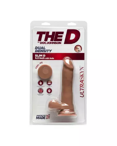 Image Slim D Doc Johnson - Dildo réaliste ULTRASKYN avec testicules 6 pouces-2