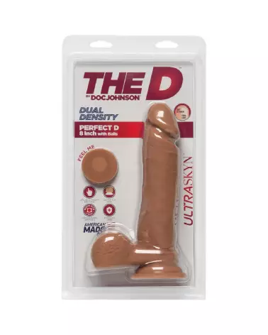 Image du Perfect D ULTRASKYN 8 pouces de Doc Johnson avec testicules réalistes-3