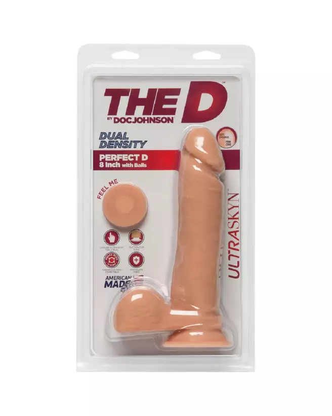 Perfect D Realistic ULTRASKYN Dildo with Balls 8 Inch by Doc Johnson-2