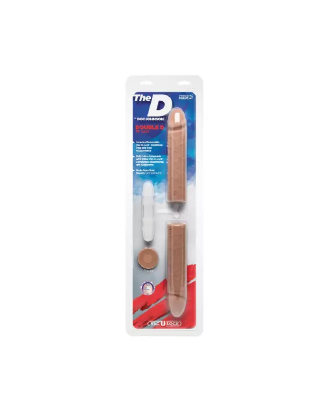 Double Dildo ULTRASKYN 40cm de Doc Johnson - Sextoy Réaliste Double Pénétration-2