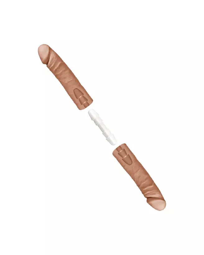 Double Dildo ULTRASKYN 40cm de Doc Johnson - Sextoy Réaliste Double Pénétration-4