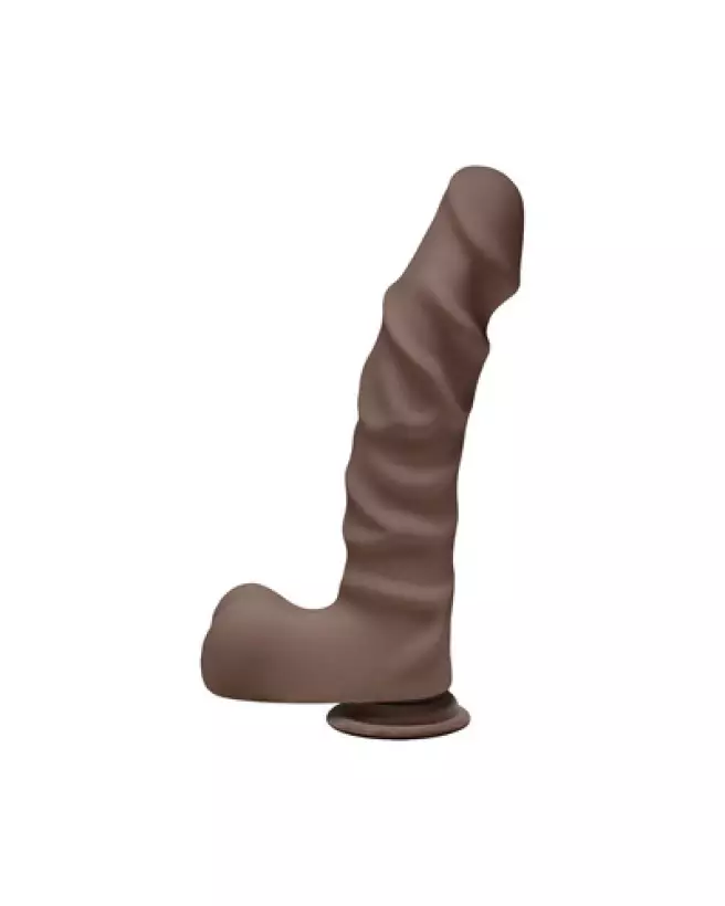 Ragin D with Balls 9 pouces Chocolate réaliste Doc Johnson-1