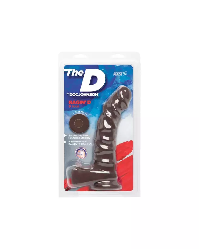 Ragin D with Balls 9 pouces Chocolate réaliste Doc Johnson-2