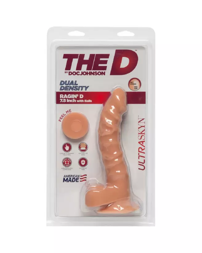 Dildo réaliste Ragin' D ULTRASKYN 19 cm de Doc Johnson-2
