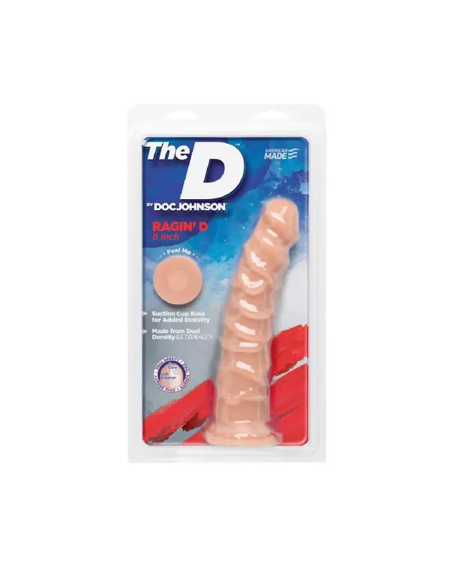 Ragin' D without Balls 8 inch vanilla realistic sextoy by Doc Johnson-3