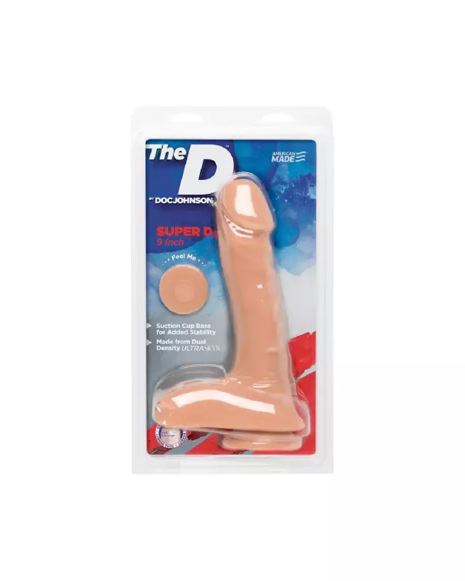Super D Realistic ULTRASKYN Dildo 9 pouces par Doc Johnson-2