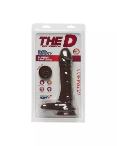 Image du Super D with Balls ULTRASKYN 8 pouces par Doc Johnson, sextoy réaliste de haute qualité-2