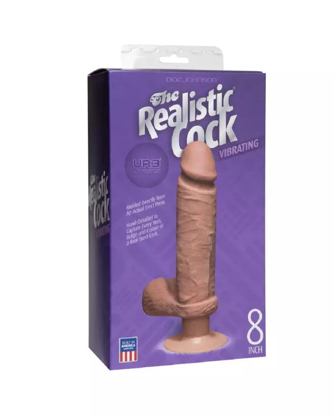 Vibrating ULTRASKYN Dildo 8 Inch by Doc Johnson – Realistic Pleasure Toy-3
