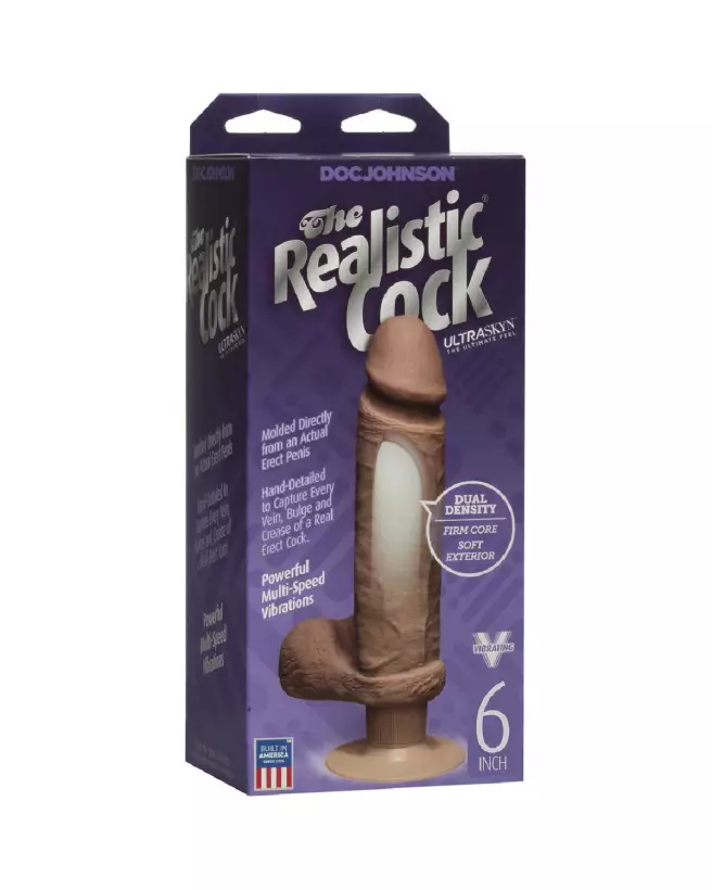 Vibrating ULTRASKYN Dildo 6 Inch Doc Johnson Realistic Sextoy-3