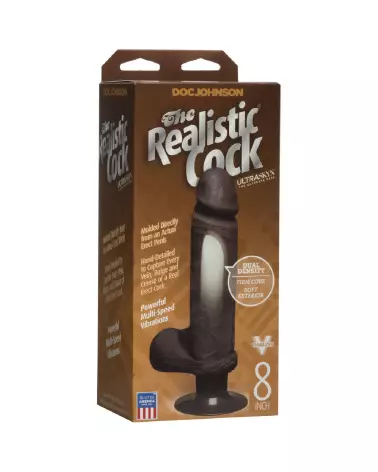 Vibrating ULTRASKYN Dildo 20 cm Doc Johnson Sextoy Réaliste-3