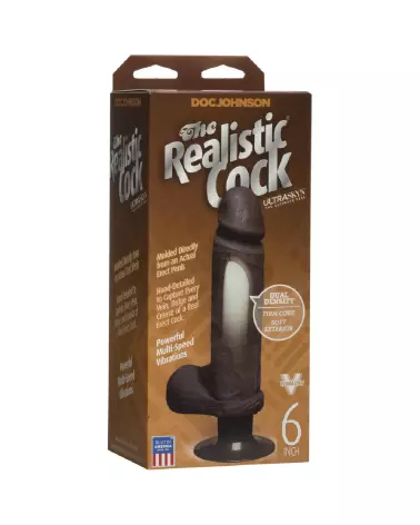Vibrating ULTRASKYN Dildo 6 pouces Doc Johnson Sextoy Réaliste-3