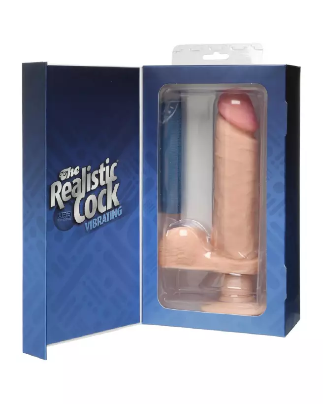 Vibrating Dildo with Balls Doc Johnson 8 Inch Realistic Sextoy-2
