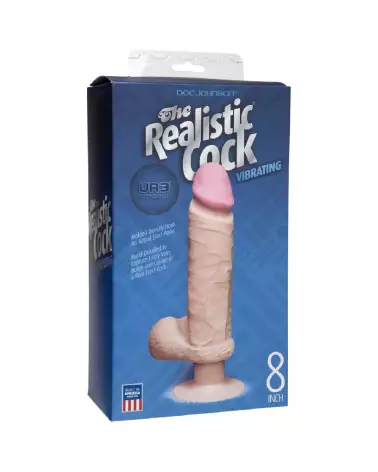 Vibrating Dildo with Balls Doc Johnson 8 Inch Realistic Sextoy-3