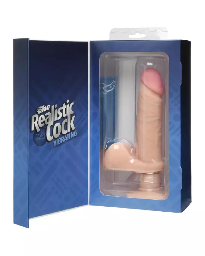 Vibrating Dildo with Balls 6 Inch by Doc Johnson - Realistic Sextoy-3