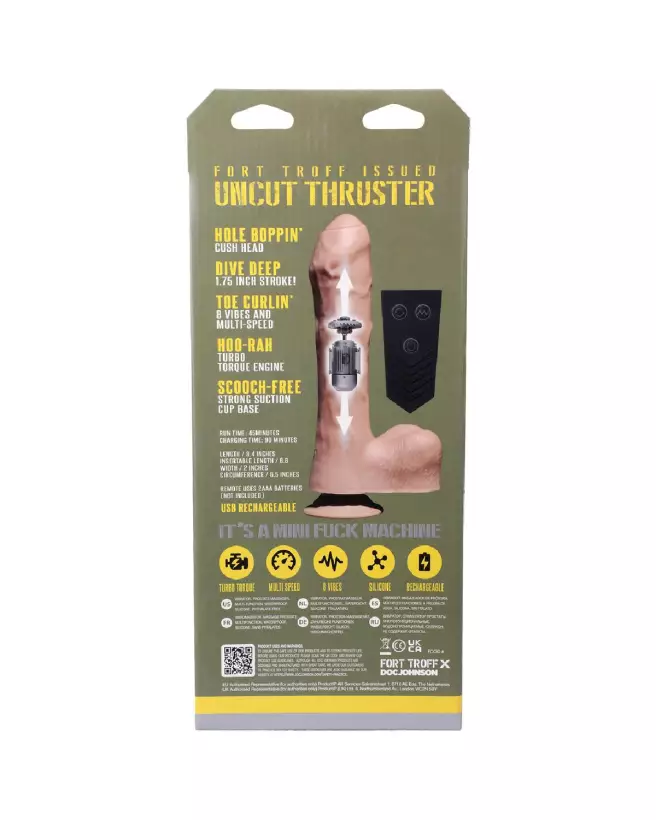 Mini Fuck Machine Uncut Thruster de Doc Johnson pour plaisir intense-4