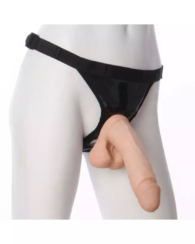 Harness ULTRASKYN et Dildo 8 pouces Doc Johnson, Sextoy Réaliste-6