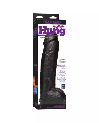 Image du Realistic Dildo CodeBlack 12"/30 cm de Doc Johnson - Sextoy Réaliste Haut de Gamme-2