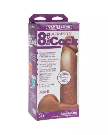 Dildo réaliste ULTRASKYN 8 pouces de Doc Johnson en action-2