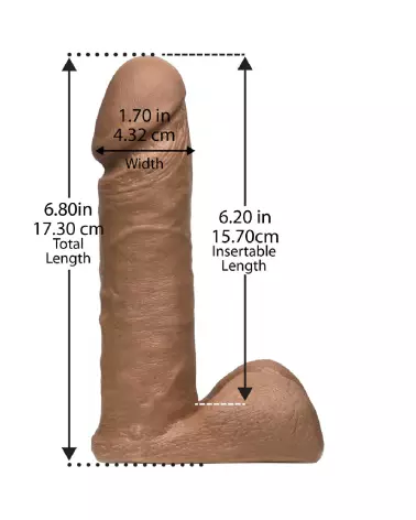 UR3 Cock 6 pouces brun de Doc Johnson - Sextoy Réaliste-4