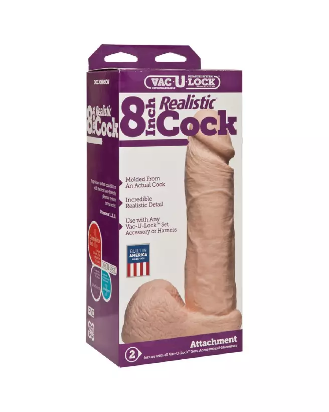 Realistic Dick 20 cm de Doc Johnson - Sextoy Réaliste Haute Qualité-2