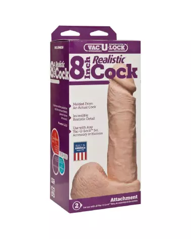 Realistic Dick 20 cm de Doc Johnson - Sextoy Réaliste Haute Qualité-2