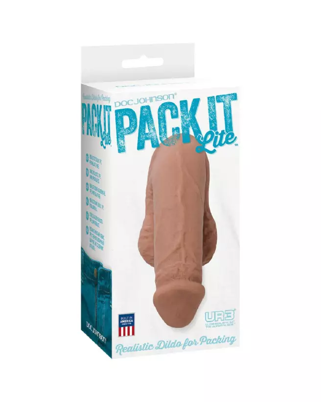 Pack It Lite Realistic Dildo de Doc Johnson, prothèse génitale réaliste et confortable-3