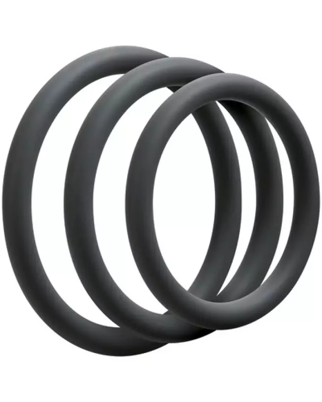 Set de Cockrings Fins Doc Johnson pour améliorer l'endurance et le plaisir-1