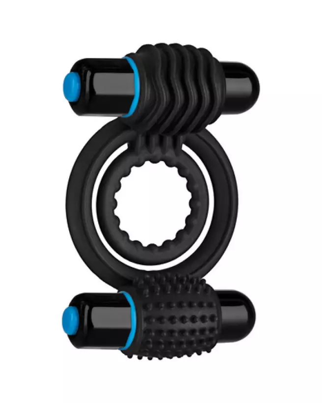 Vibrating Double Cockring de Doc Johnson pour sensation renforcée et plaisir durable-1