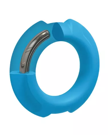 Image Flexisteel 35mm Blue de Doc Johnson - Sextoy Réaliste en Silicone-3